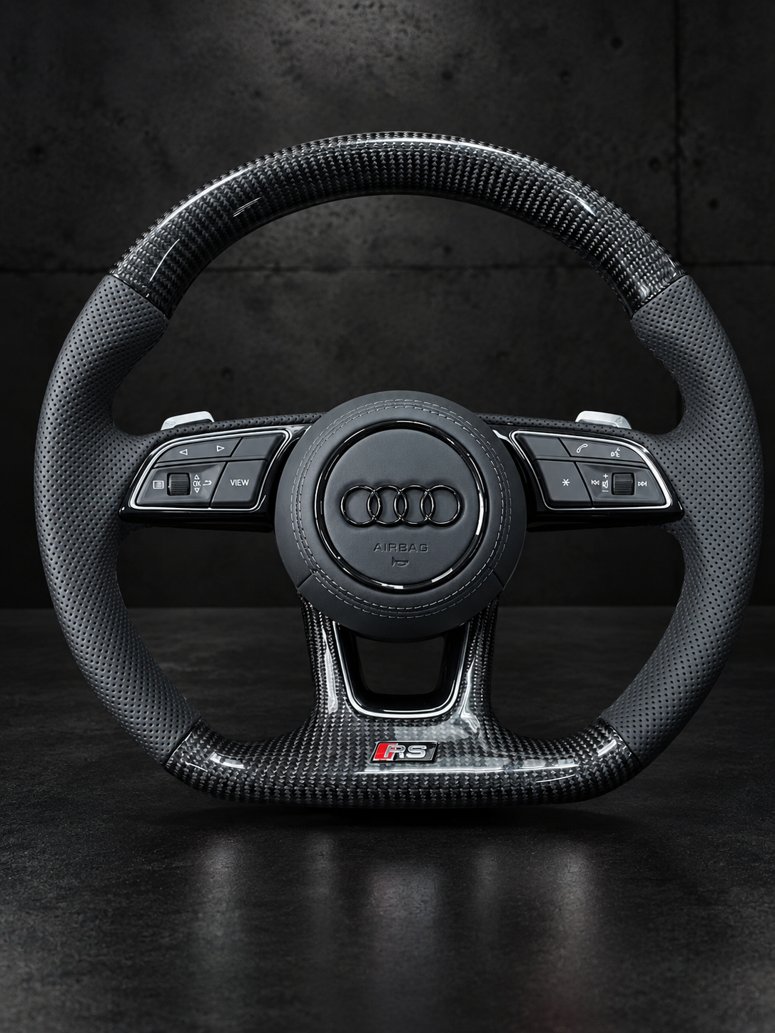 Volante Audi RS Performance – Carbono y Alcantara Amarillo