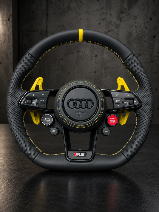 Volante Audi RS Performance – Cuero Negro y Amarillo