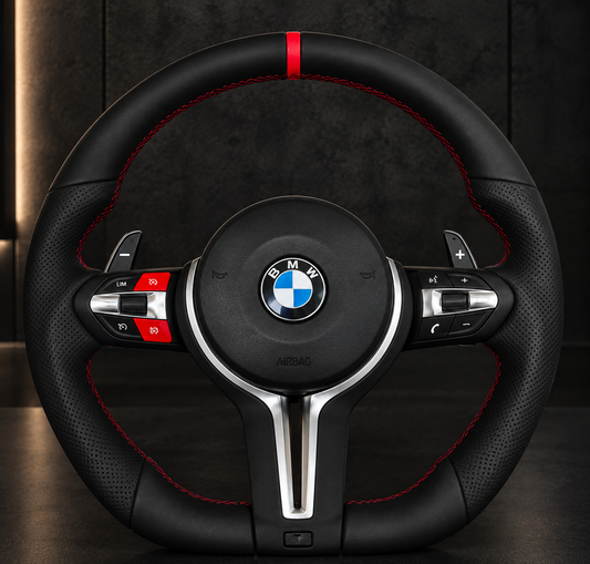 Volante BMW M Franja Roja Botones M Rojos