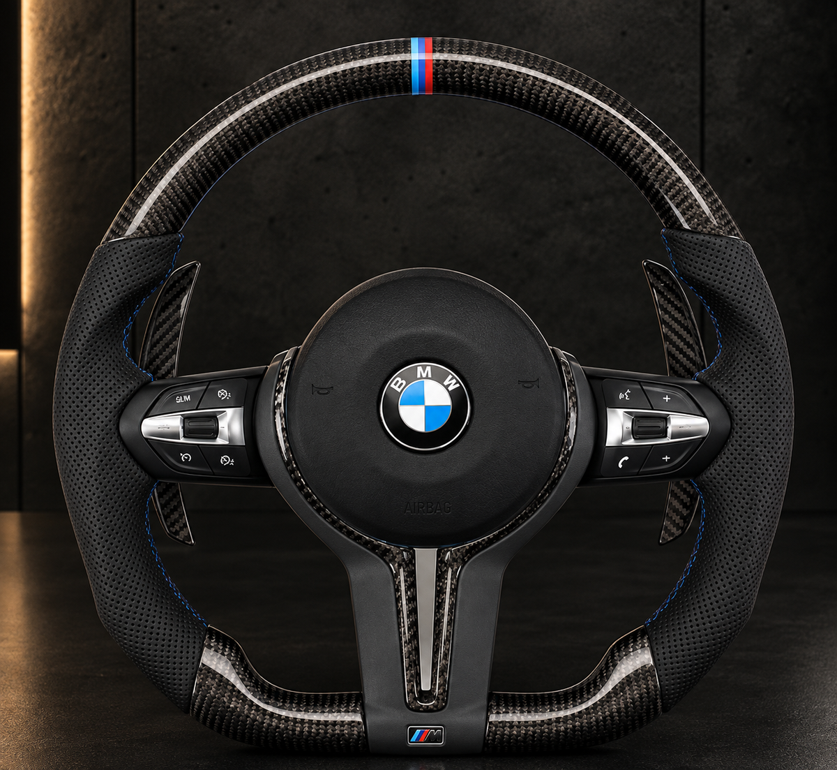 Volante BMW M Carbono Levas de Carbono