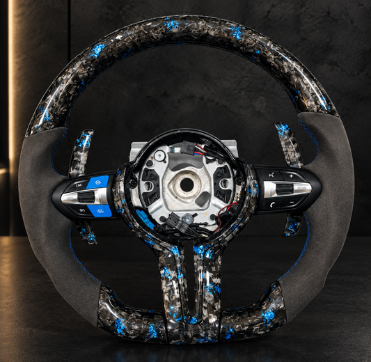 Volante BMW M Carbono Forjado Azul y Alcantara