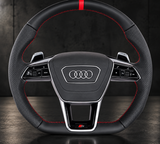 Volante Audi S – Cuero Negro y Marcador Rojo
