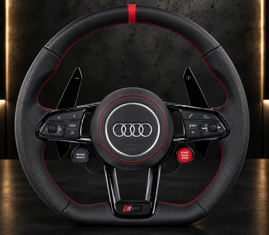 Volante Audi RS Performance – Cuero Negro y Rojo